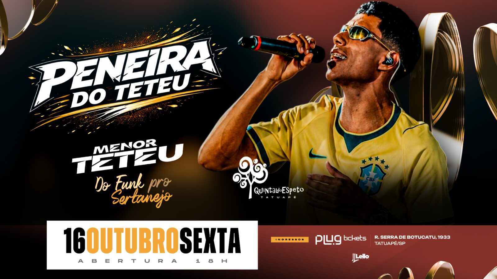 16/10/2026 – Peneira do Teteu – Tatuapé